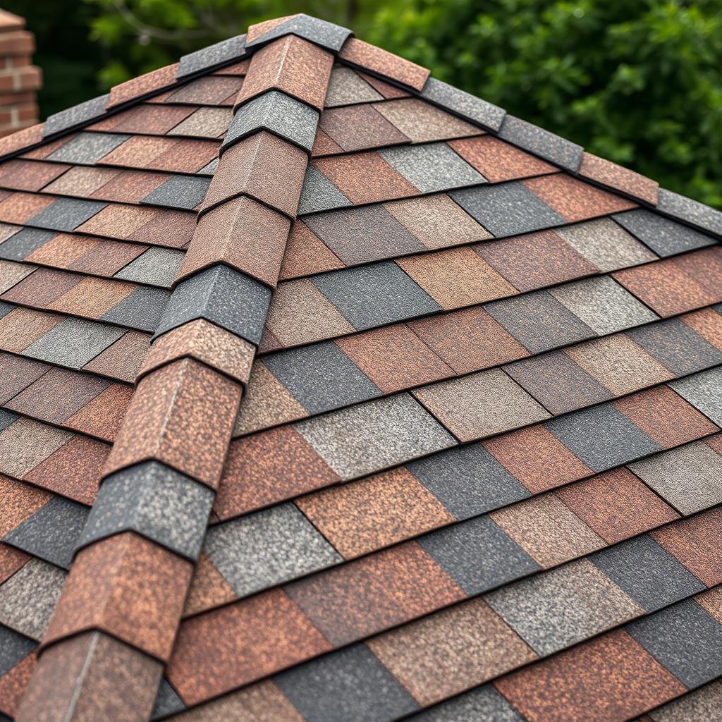 Aerial view of asphalt shingle roof installation in Seattle with Pacific Northwest landscape
